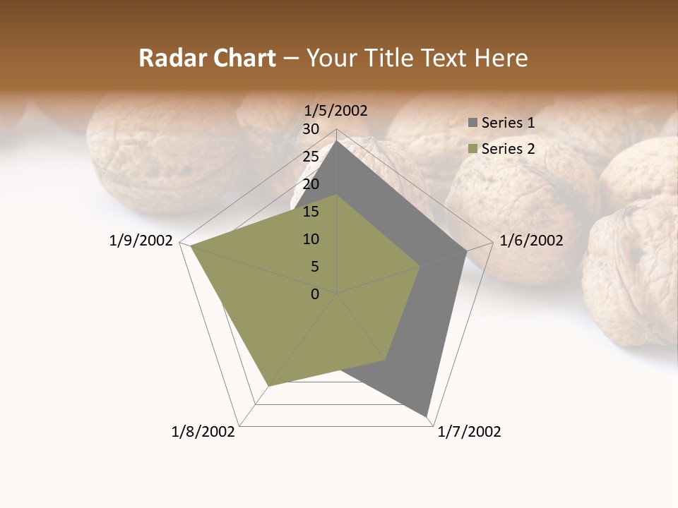 Walnut Diet Isolated On White PowerPoint Template