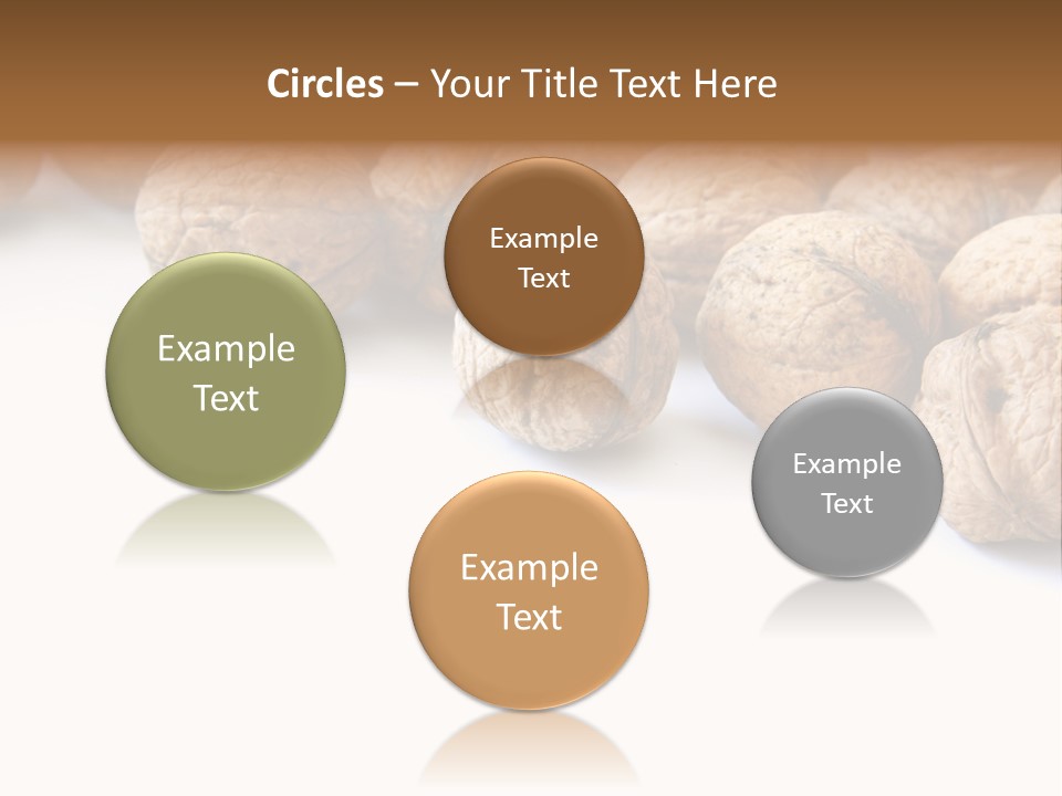 Walnut Diet Isolated On White PowerPoint Template