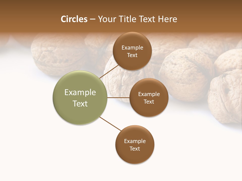 Walnut Diet Isolated On White PowerPoint Template