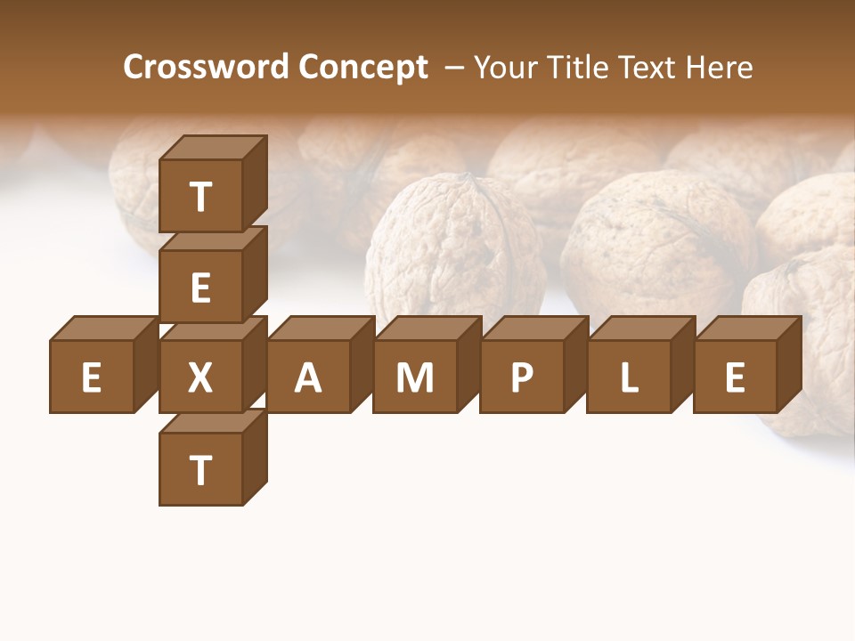 Walnut Diet Isolated On White PowerPoint Template