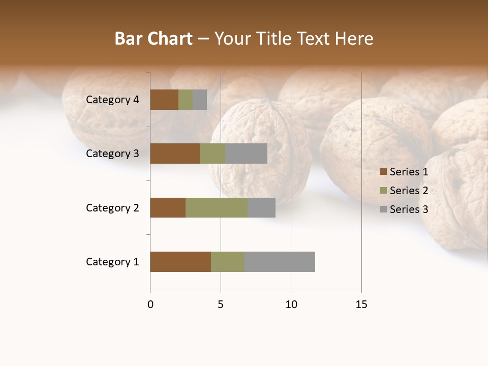 Walnut Diet Isolated On White PowerPoint Template