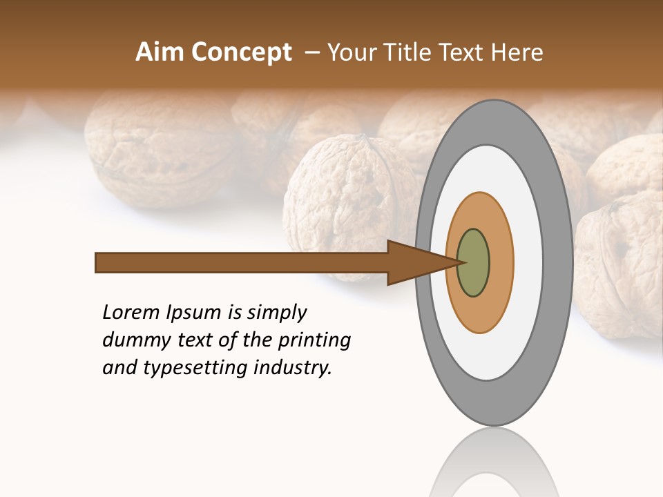 Walnut Diet Isolated On White PowerPoint Template