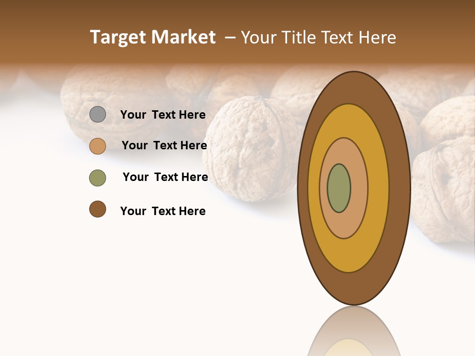 Walnut Diet Isolated On White PowerPoint Template