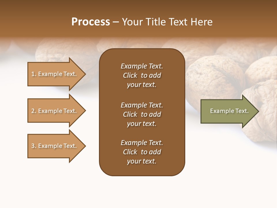Walnut Diet Isolated On White PowerPoint Template