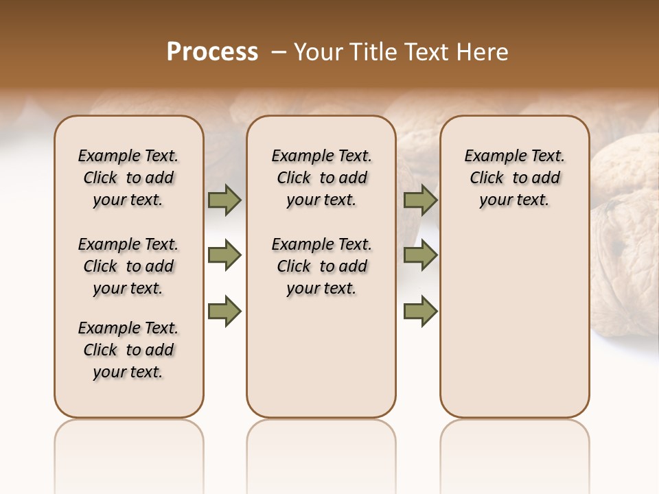 Walnut Diet Isolated On White PowerPoint Template