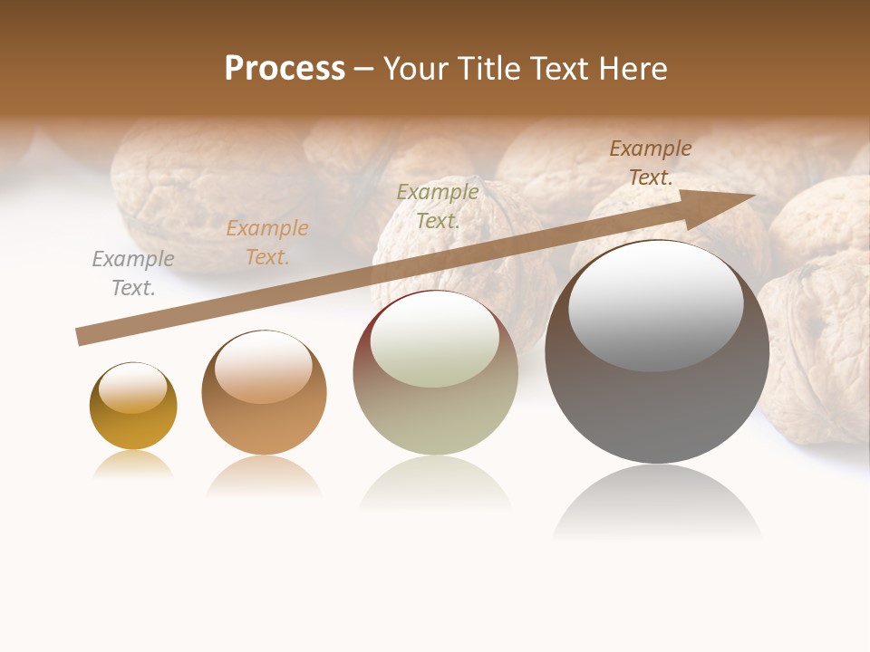 Walnut Diet Isolated On White PowerPoint Template