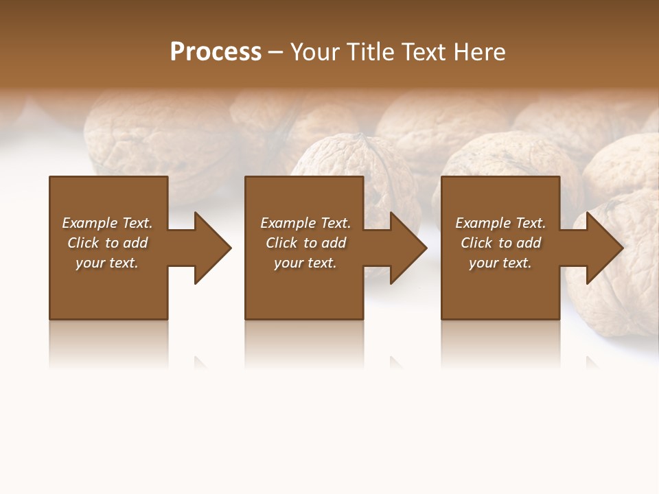 Walnut Diet Isolated On White PowerPoint Template