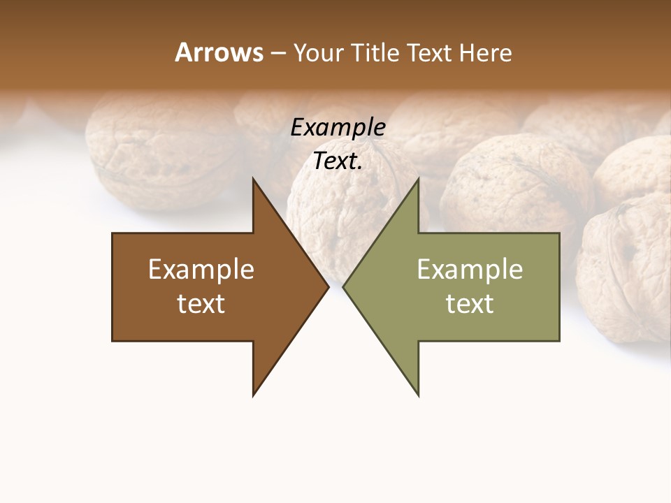 Walnut Diet Isolated On White PowerPoint Template