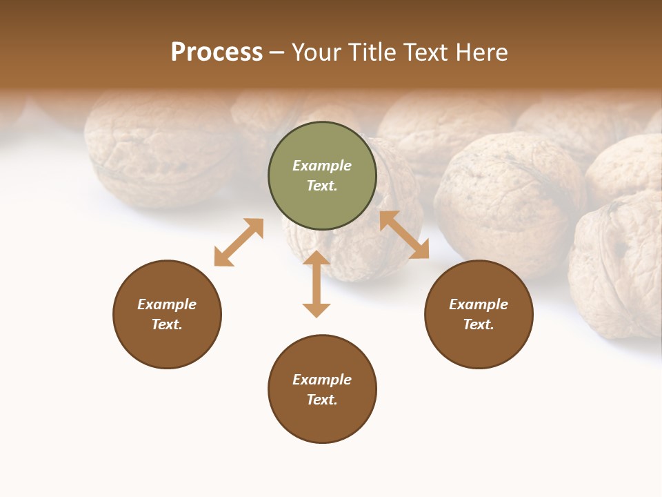 Walnut Diet Isolated On White PowerPoint Template