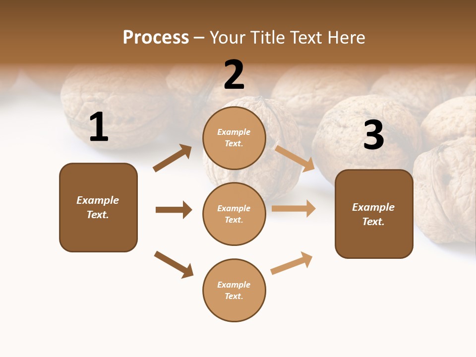 Walnut Diet Isolated On White PowerPoint Template