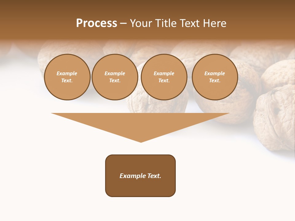 Walnut Diet Isolated On White PowerPoint Template