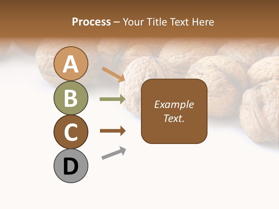 Walnut Diet Isolated On White PowerPoint Template