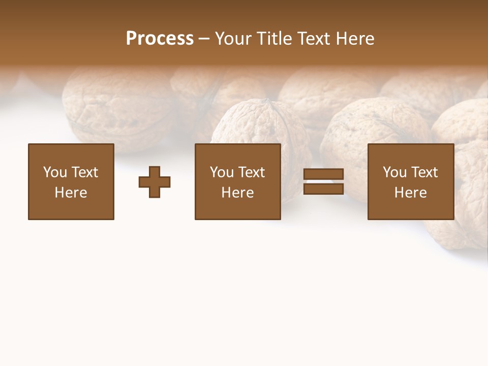 Walnut Diet Isolated On White PowerPoint Template