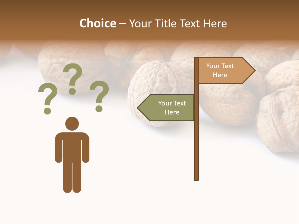 Walnut Diet Isolated On White PowerPoint Template