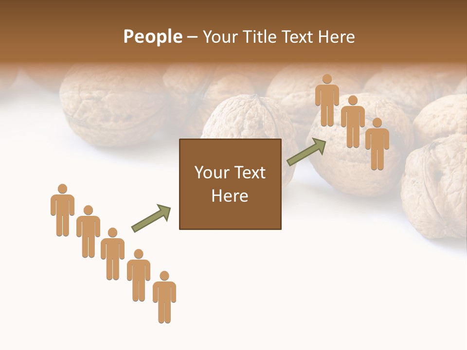 Walnut Diet Isolated On White PowerPoint Template