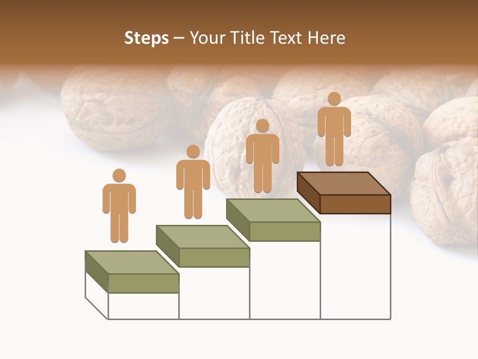 Walnut Diet Isolated On White PowerPoint Template