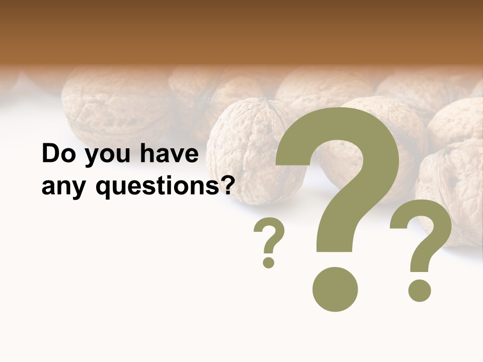 Walnut Diet Isolated On White PowerPoint Template