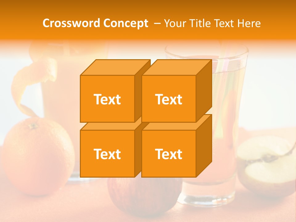 Orange Juice Vitamin Healthy PowerPoint Template