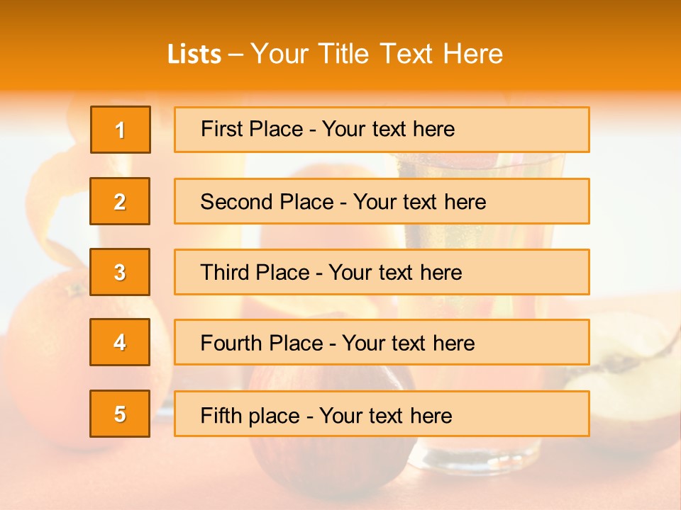 Orange Juice Vitamin Healthy PowerPoint Template