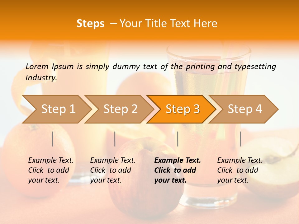 Orange Juice Vitamin Healthy PowerPoint Template