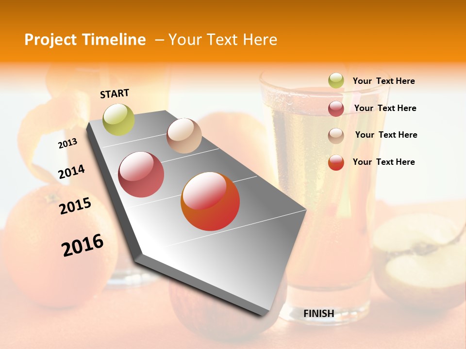 Orange Juice Vitamin Healthy PowerPoint Template