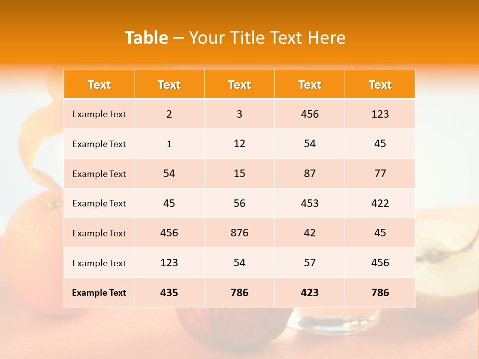 Orange Juice Vitamin Healthy PowerPoint Template