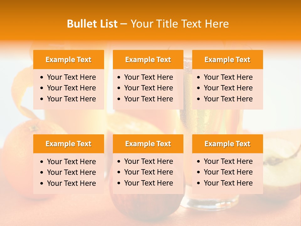 Orange Juice Vitamin Healthy PowerPoint Template