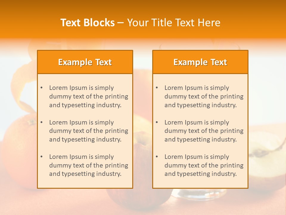 Orange Juice Vitamin Healthy PowerPoint Template