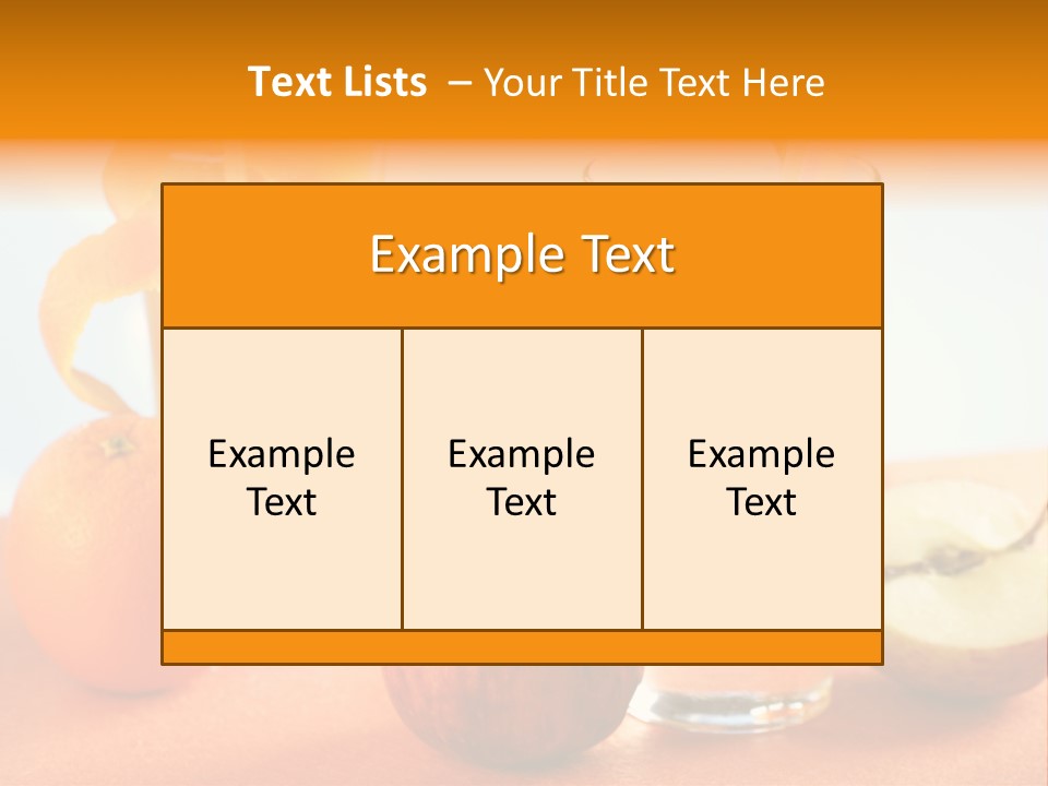 Orange Juice Vitamin Healthy PowerPoint Template