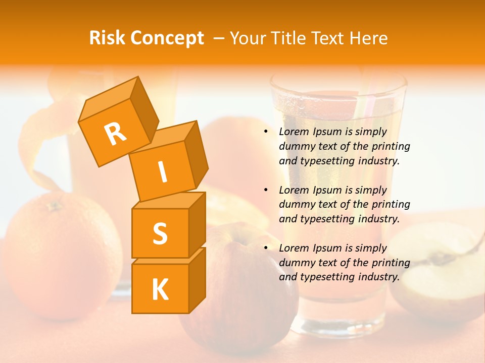 Orange Juice Vitamin Healthy PowerPoint Template