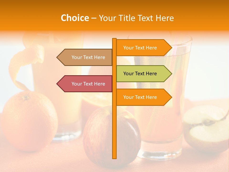 Orange Juice Vitamin Healthy PowerPoint Template