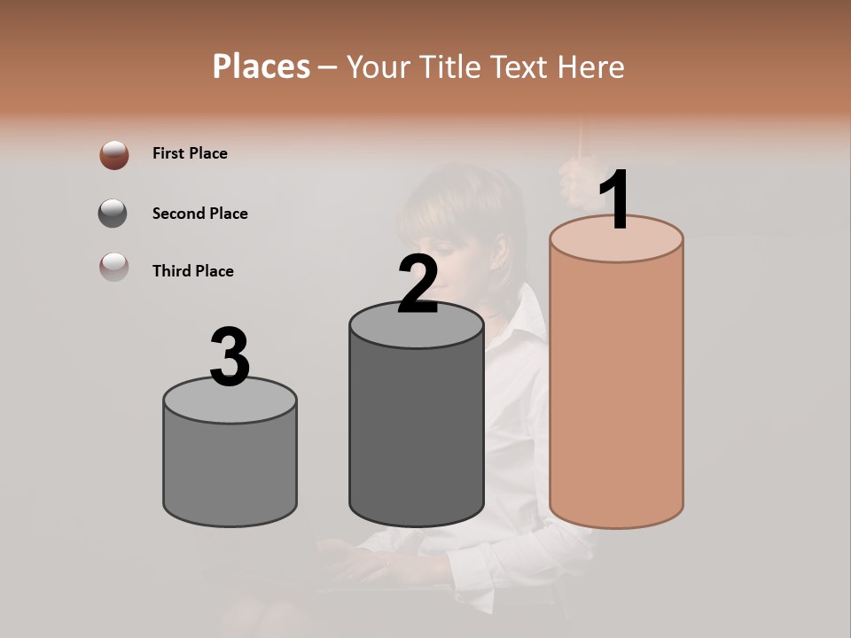 Blond Think Looking PowerPoint Template