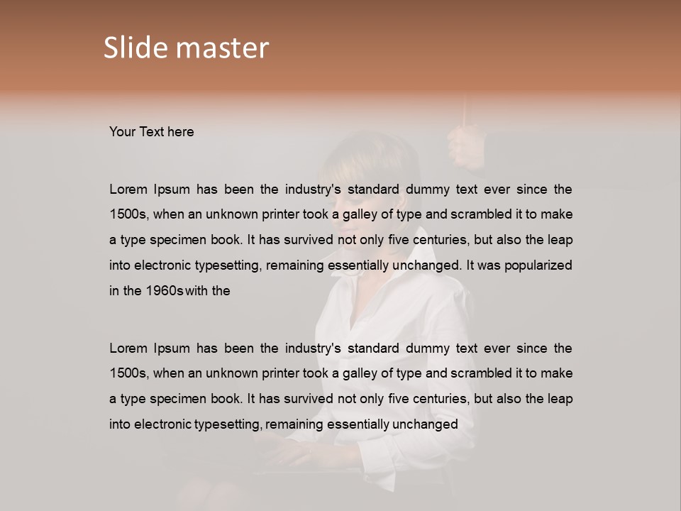 Blond Think Looking PowerPoint Template