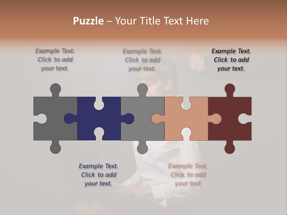 Blond Think Looking PowerPoint Template