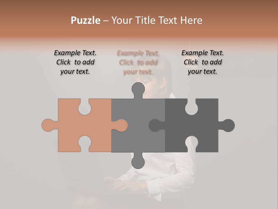 Blond Think Looking PowerPoint Template