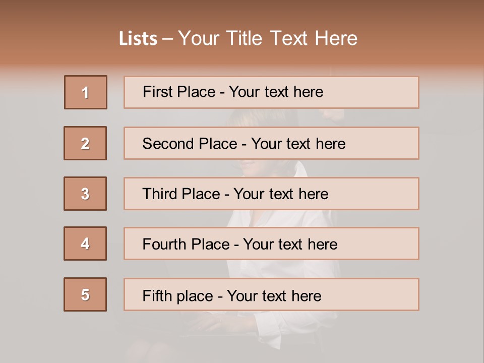 Blond Think Looking PowerPoint Template