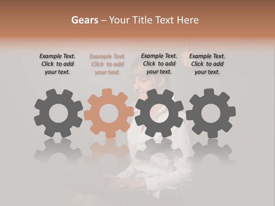 Blond Think Looking PowerPoint Template