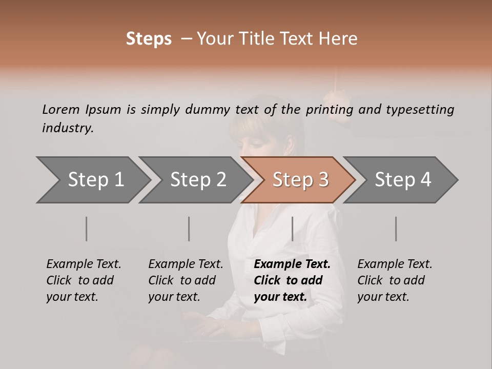Blond Think Looking PowerPoint Template