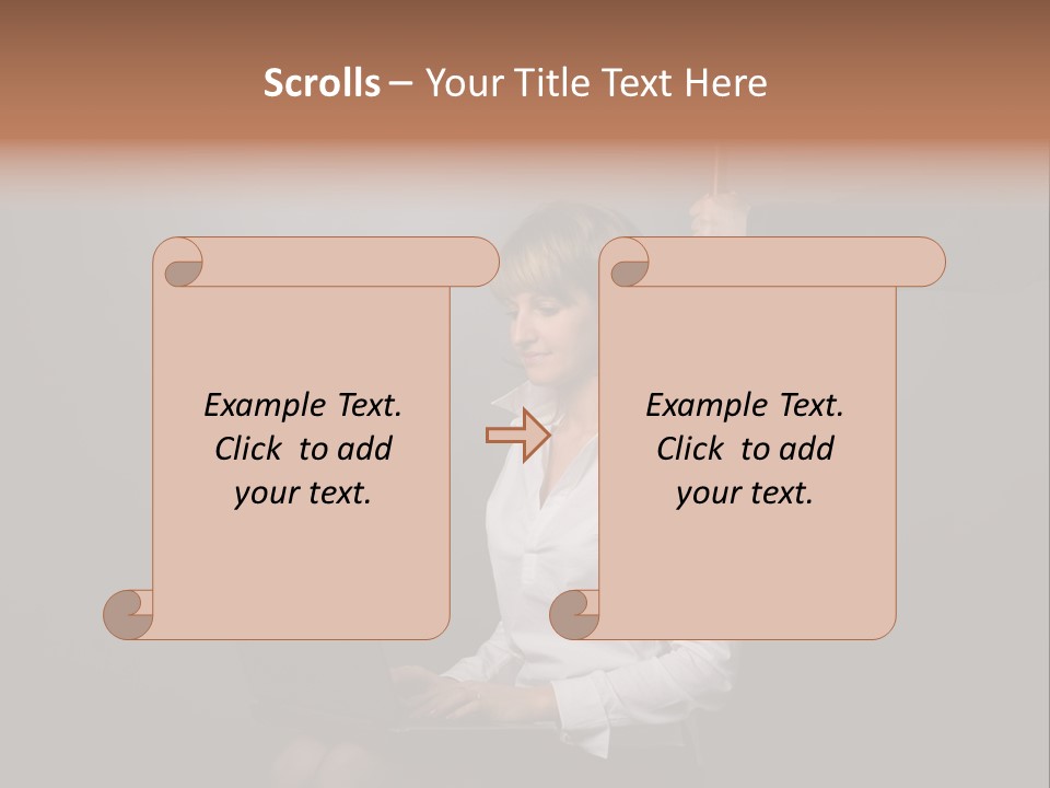 Blond Think Looking PowerPoint Template
