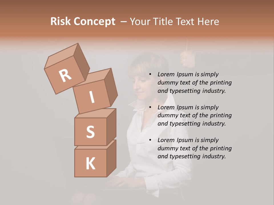 Blond Think Looking PowerPoint Template