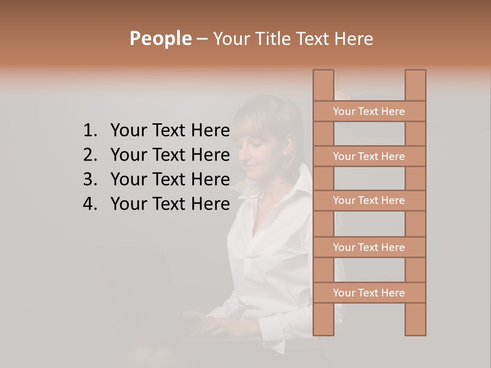 Blond Think Looking PowerPoint Template