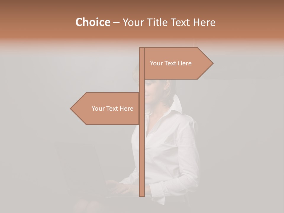 Blond Think Looking PowerPoint Template