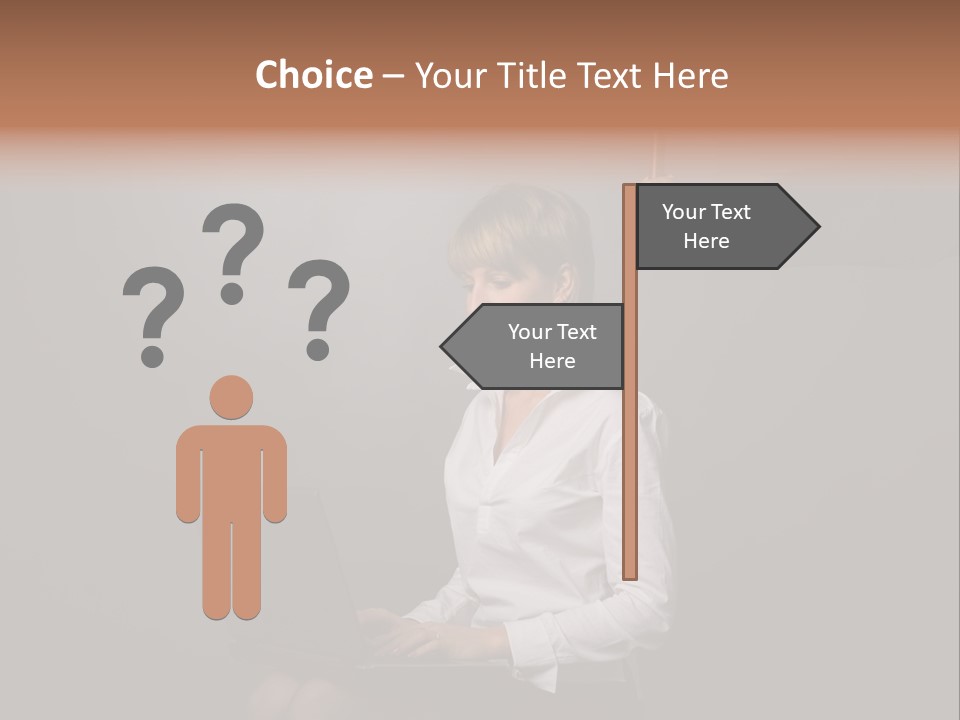 Blond Think Looking PowerPoint Template