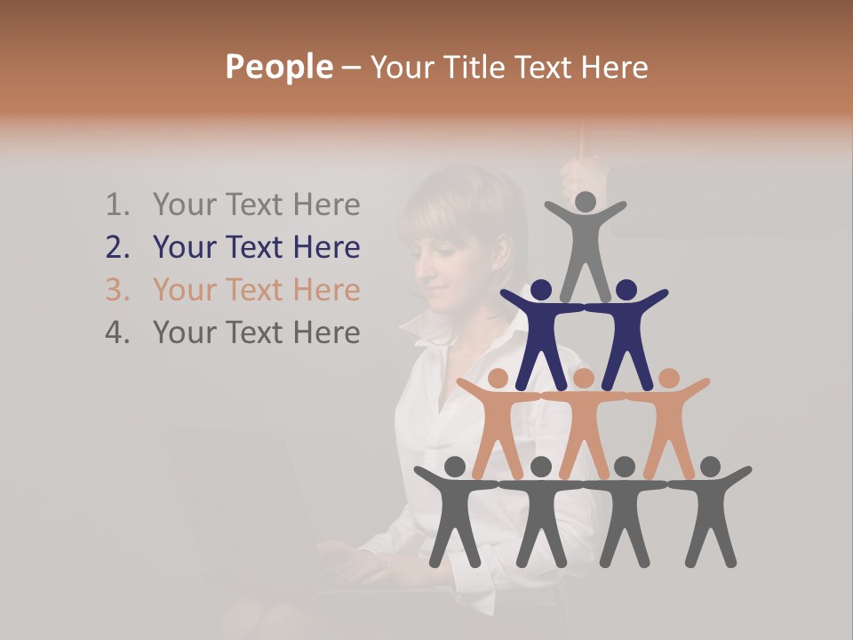 Blond Think Looking PowerPoint Template