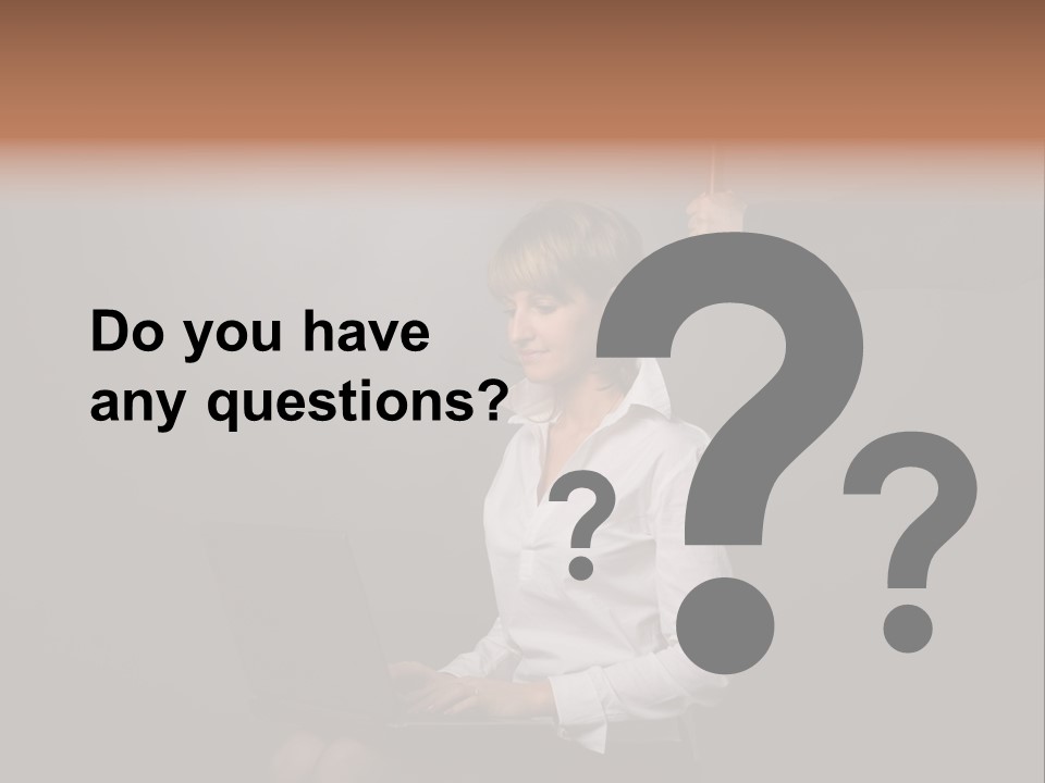 Blond Think Looking PowerPoint Template