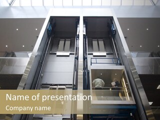 Tall Commercial Lift PowerPoint Template