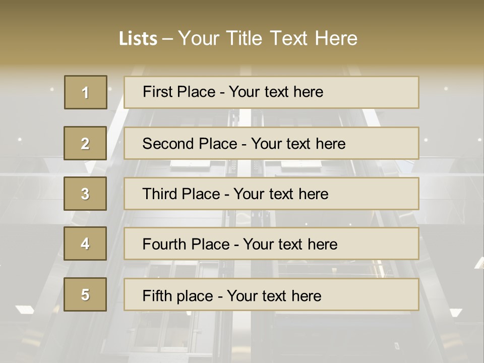 Tall Commercial Lift PowerPoint Template