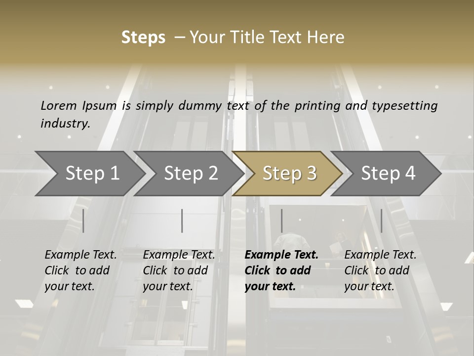 Tall Commercial Lift PowerPoint Template