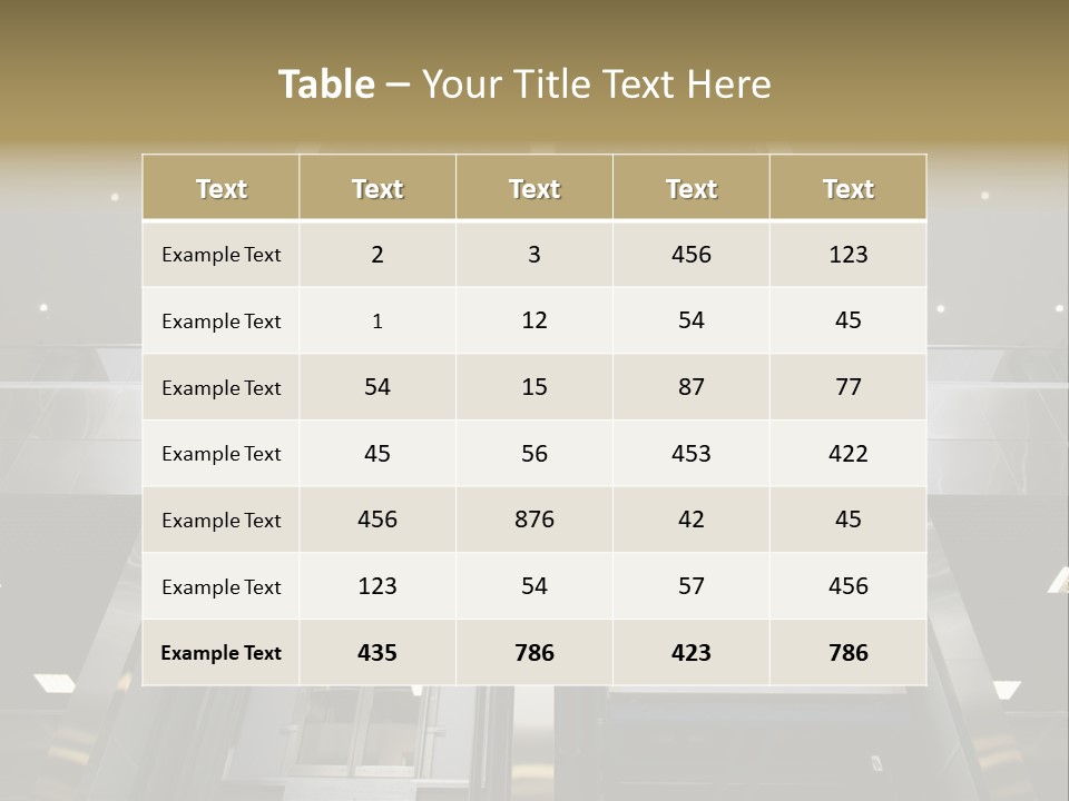 Tall Commercial Lift PowerPoint Template