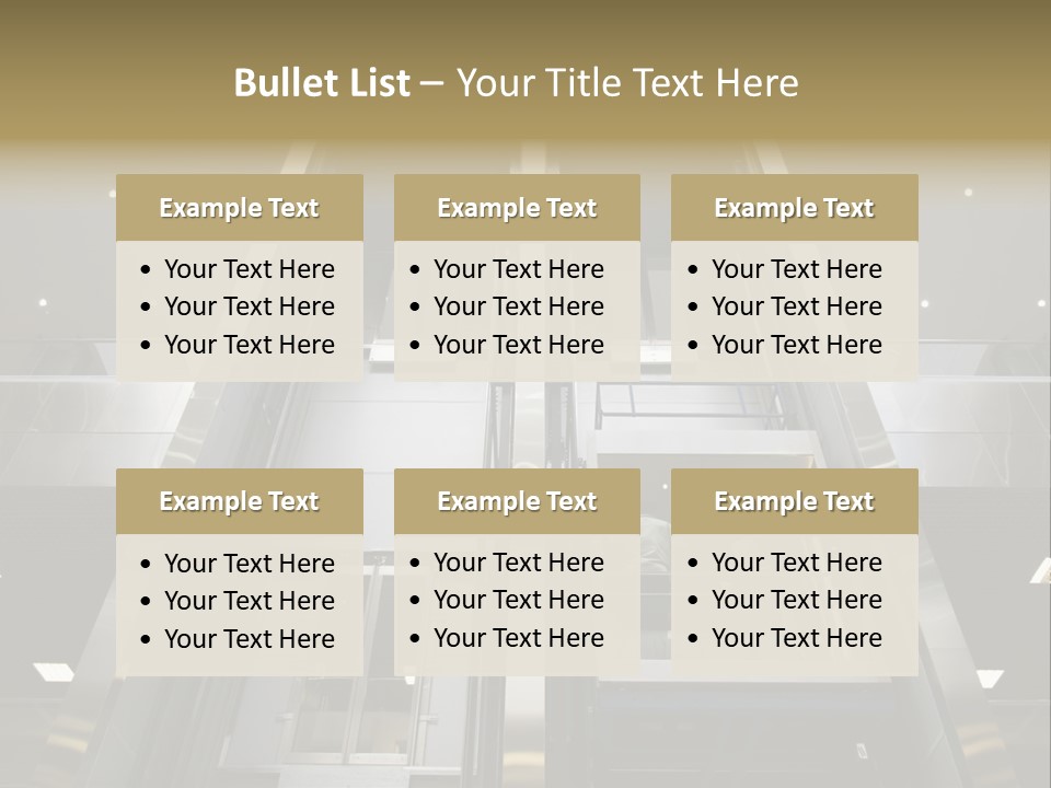 Tall Commercial Lift PowerPoint Template